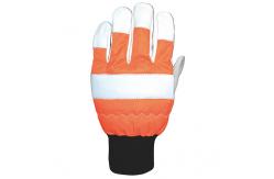 China Class 0 cut resistant Leather Chainsaw Gloves / Chainsaw Protective Gloves supplier