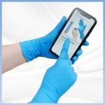 Blue Strong Resilient Disposable Nitrile Gloves For Demanding Applications for sale