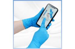 China Blue Strong Resilient Disposable Nitrile Gloves For Demanding Applications supplier