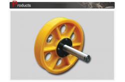 China Customized Traction Elevator System Nylon Plastic Guide Pulley Sheave supplier