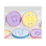 Custom Color Baby Imprint Tin , Baby Newborn Baby Memory Tin Birthday Gifts for sale