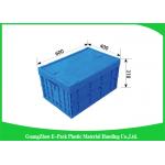 Recyclable Industrial Collapsible Plastic Box , Plastic Folding Crate For Logistics for sale