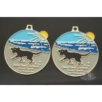 Round Shape Fun The Sun Run And Racing Metal Medal Shiny Gold Plating for sale