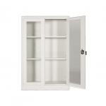 KD Structure Office Furniture Glass Door Filing Cabinet With Adjustable Shelf
