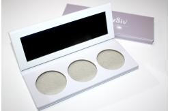 China 3 Pans Empty Blush Palette Diam 36MM Cmyk Colour Palette supplier