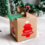 Colorful Gift Christmas Packaging Box With Lovely Pictures 9.3*9.3*9.5cm for sale