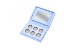 China CMYK Printing Large Empty Eyeshadow Palette / 6 Pan Eyeshadow Palette With Mirror supplier
