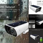 4G Solar Wifi Security Camera 1080P 2 Mega Pixels Night Vision With IR Function for sale