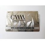 Frosted Engraved Silver Etch Metal Business Cards 85x54mm
