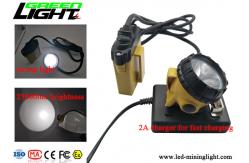 China 25000lux Afety Wire Cap Led Mining Lamp , High Intensity Light Flashing Cap Light supplier