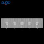 304 Stainless Steel Self Adhesive Wall Molunted Hook Rail Rack For Clothes Coat for sale