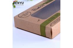 China Kraft paper handmade soap packaging box with pvc window supplier