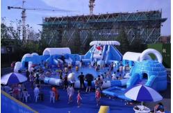 China Snow World Outdoor Inflatable Waterpark Customized With Big Round Pool supplier