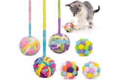 China Interactive Cat Toy Balls With Bell And Cat Fuzzy Chew Balls supplier