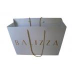 Printed Clothing Paper Shopping Bags With Gold Foil Hot Stamping Embossed Logo for sale