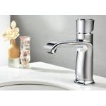 Electroplate ODM White Silver Wash Basin Faucet for sale