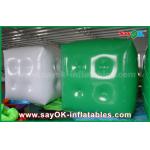 Advertising White Green Inflatable Balloon / Cube Helium Balloon With Logo Print for sale