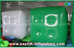 China Advertising White Green Inflatable Balloon / Cube Helium Balloon With Logo Print supplier