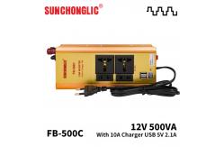 China 500w modified sine wave  inverter socket converter with charger supplier