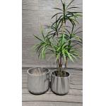 Customizable Fiber Clay Planter Round Weather - Resistant for sale