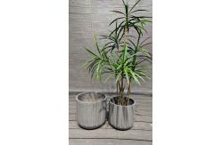 China Customizable Fiber Clay Planter Round Weather - Resistant supplier