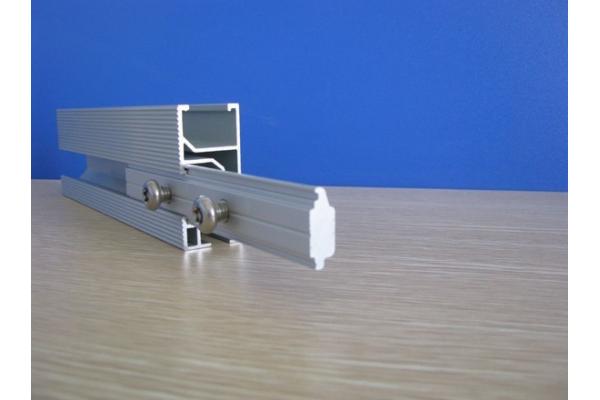 Anodized Solar Roof Mounting Systems , Aluminum Profile For Solar Panel