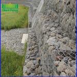 Galvanzied 1.0m Height Pvc Coated Gabion Box Wire Strong Flexibility Woven for sale