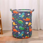 Cotton Cloth Kids Toy Storage Box Laundry Basket With Handles Cloth Hamper for sale