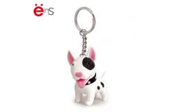 China Ens Dog Shaped 3D PVC Keychain Plastic non phthalate Material supplier