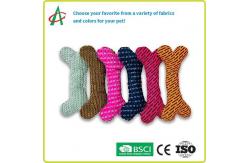 China ISO9001 Pet Plush Toy Bone Shaped 15cm*5.5cm With Squeaker supplier