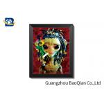 Unique Design 3d Poster Pictures With White MDP Frame , 3d Flip Image