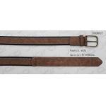 3.4cm Width Tan PU / Polyester Mens Casual Belts With Old Brass Buckle for sale