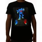 Flexible LED Lighting T Shirt Soft Light Up Glowing Black for sale
