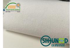 China Plain Weave Cotton Brush Shirt Interlining White Flat Coating supplier