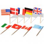 6.5cm Decorative Cocktail Stick Flags Wooden Cake Burger Toothpick Flags for sale