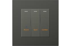 China UK Smart KNX Wall Switch , 6 Gang Panel Light Switch Connecting Room Control supplier