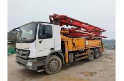 China Mechanical Putzmeister 38 m concrete pump installed on Mercedes chassis direct sales supplier