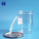 Canned Food PET Plastic Cylindrical Containers Snack Candies Packing for sale