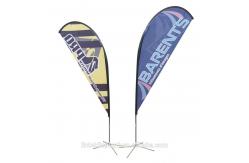 China Single Double Sided 4.2m Teardrop Advertising Flags Waterproof supplier