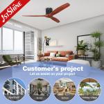 1stshine Solid Wood Ceiling Fan Light with Remote Control and Energy Saving Propeller