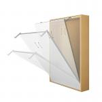 Concealed Space-saving Hardware Kit White Vertical Foldable Mechanism Murphy Wall Bed