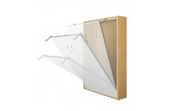 China Concealed Space-saving Hardware Kit White Vertical Foldable Mechanism Murphy Wall Bed supplier