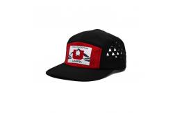 China Customized 5 Panel Camper Hat with Logo Woven Label Ects Laser Cutting Panel supplier