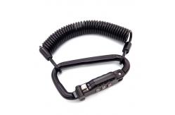China Elastic Spiral High Security Cable Lock Motorcycle Helmet Lanyard Combination Lock supplier