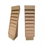 Brown Cardboard Counter Display Greeting Leaflets Book Retail 8 Tier Display for sale