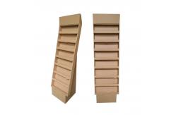 China Brown Cardboard Counter Display Greeting Leaflets Book Retail 8 Tier Display supplier