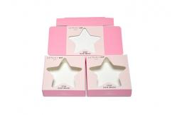 China Small Pink Gift Pantone Cardboard Box With Window supplier