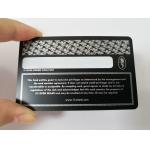 0.5mm  Luxury Matte Black Metal Business Cards  Carbon Fiber Patterned for sale