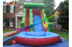 China Big Rainbow Wave Backyard Inflatable Water Slides With Splash Pool supplier