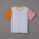 Gender Neutral Custom Personalized T Shirts Organic Cotton Color Block for sale